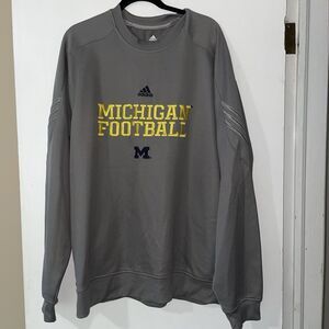 Adidas Climawarm Michigan Football Gray Men’s Sweatshirt Sz XL